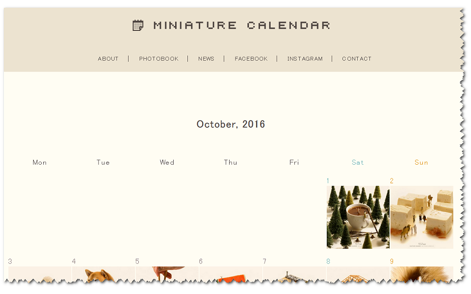 Miniature Calendar