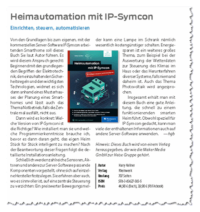 Buchbesprechung Heimautomation mit IP-Symcon